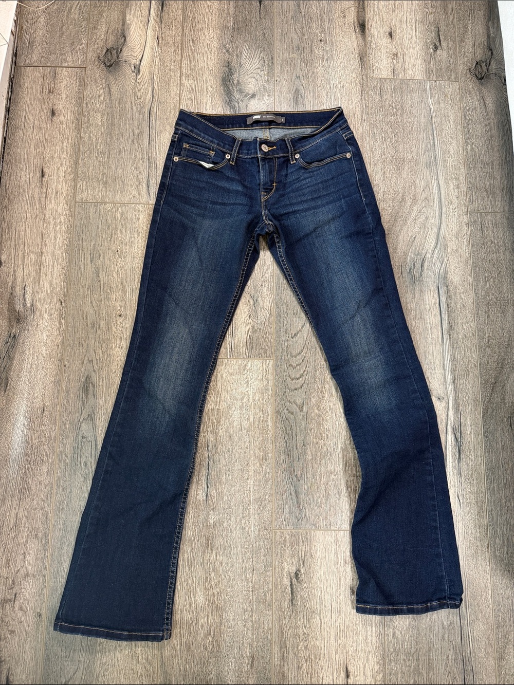 Levi's Dark Blue Flared Jeans - Mid Rise